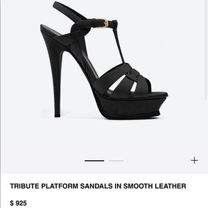 Tribute Platform Sandals in Smooth Leather $799 originally $925. Worn once ✨🌟